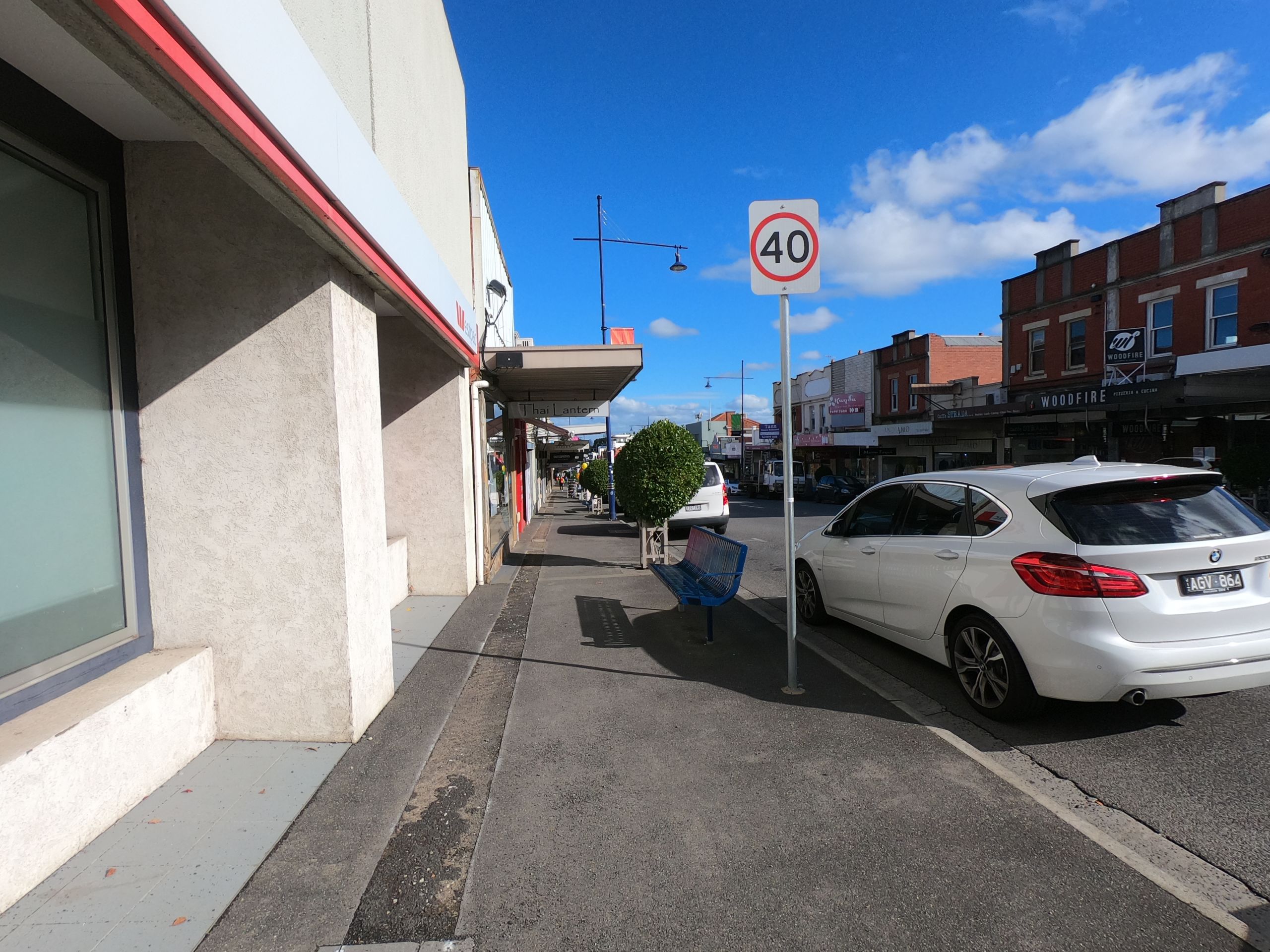 Another part of the main street of Ivanhoe with no people visible.